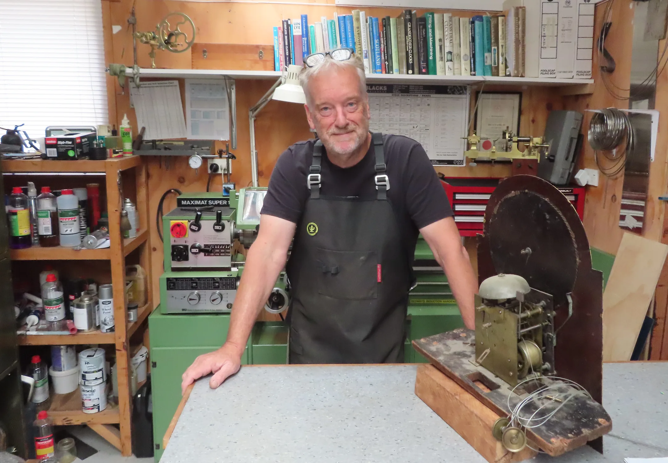 Bruce Aitken in his home workshop.